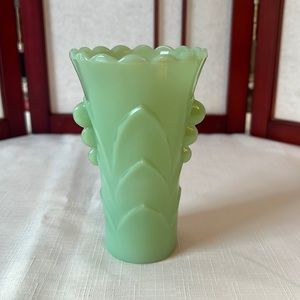 Fire King Jadeite scalloped vase